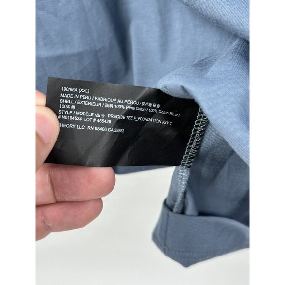Theory Precise Tee Dark Harbor Blue Foundation Size 2XL NWT (T-1) - Picture 5 of 8